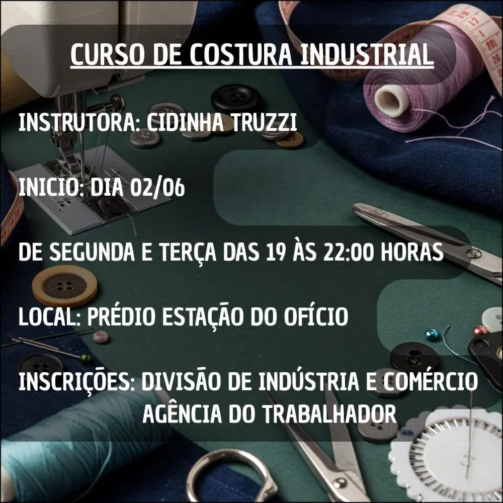 Altônia oferece Curso Gratuito de Costura Industrial com foco em qualificação e geração de emprego