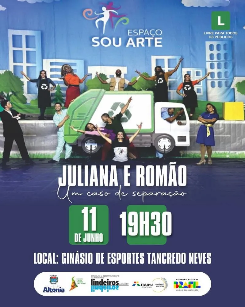 Altônia recebe espetáculo do Grupo Sou Arte no dia 11 de junho
