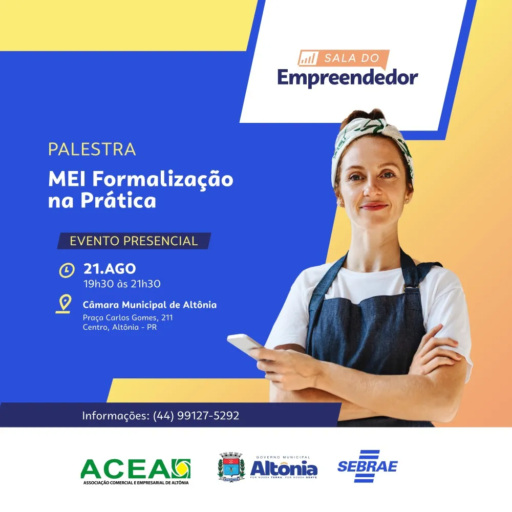 Altônia promove palestra gratuita sobre formalização do MEI