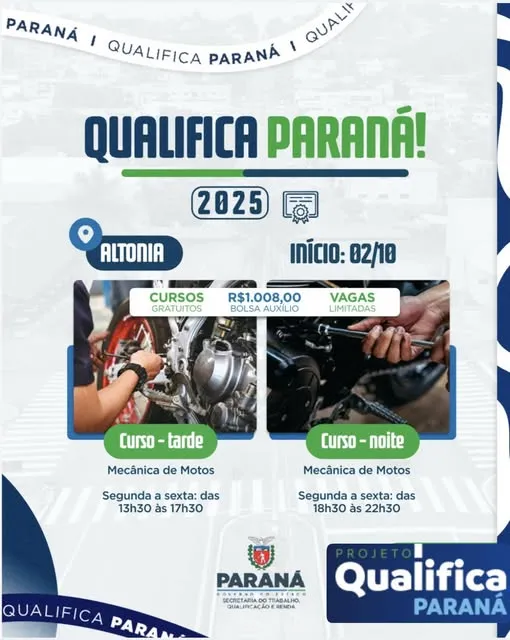 Qualifica Paraná leva cursos gratuitos para Altônia em 2025