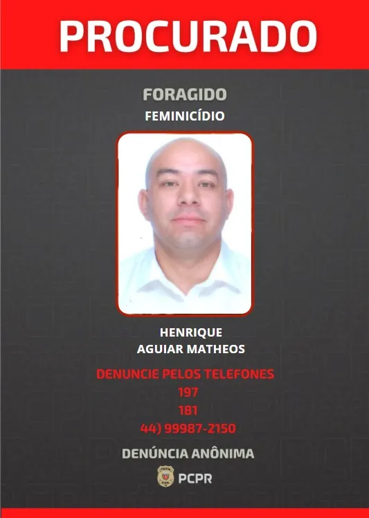 Polícia Civil procura suspeito de feminicídio em Iporã; homem confessou crime e fugiu para outro estado